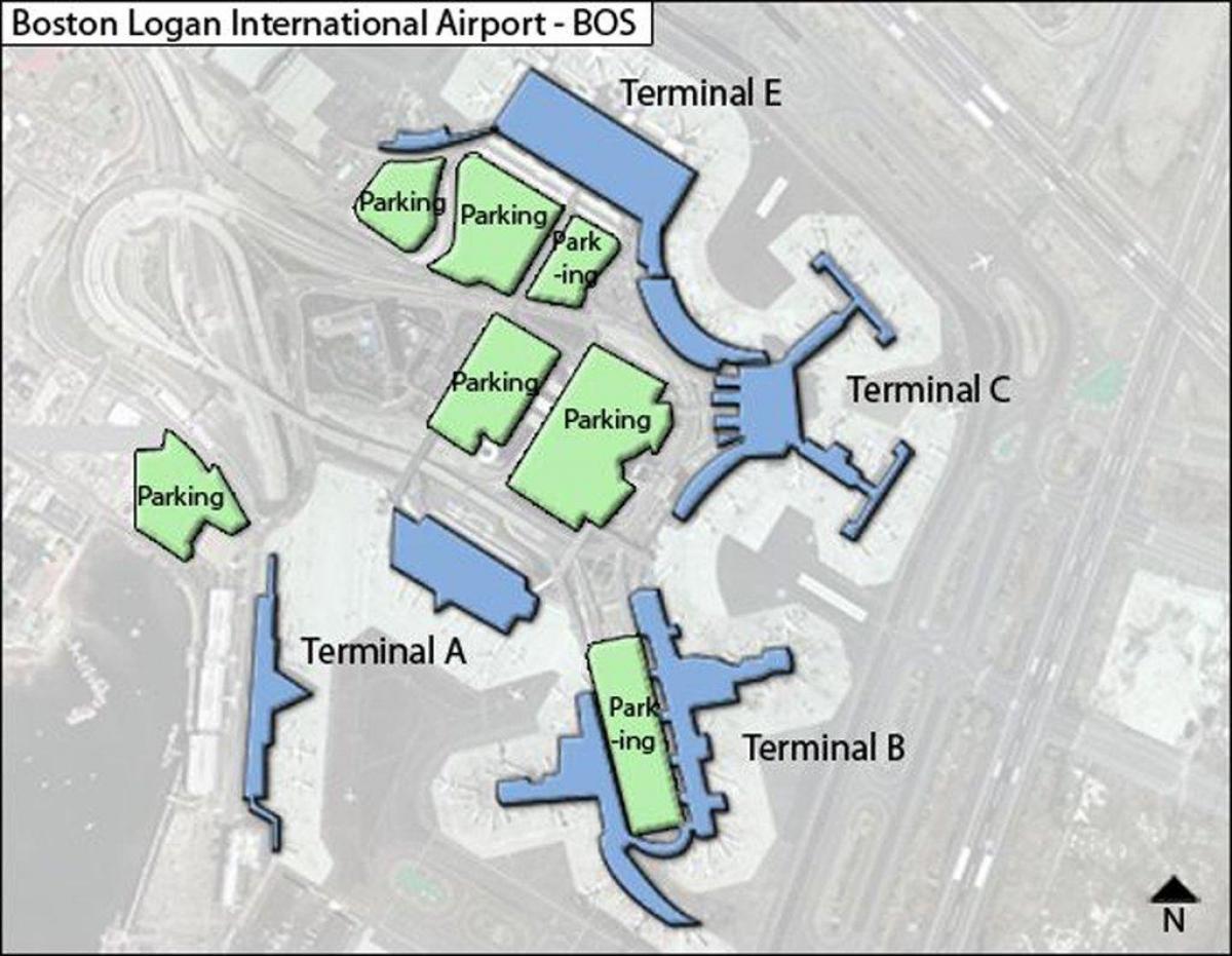 ramani ya Boston Logan airport