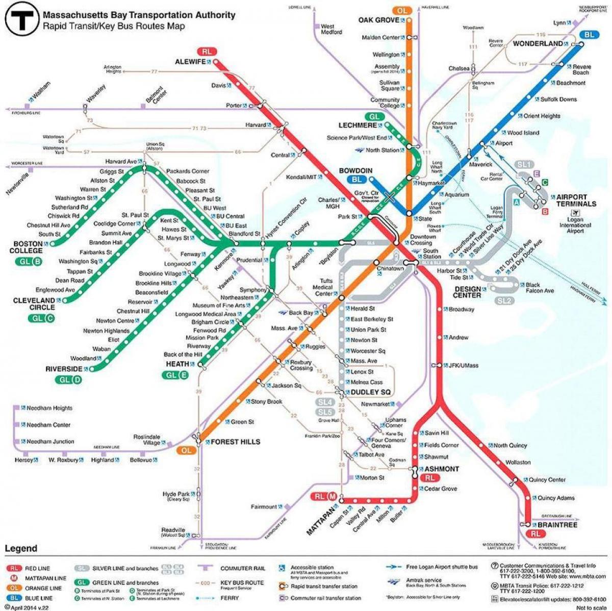 MBTA Boston ramani